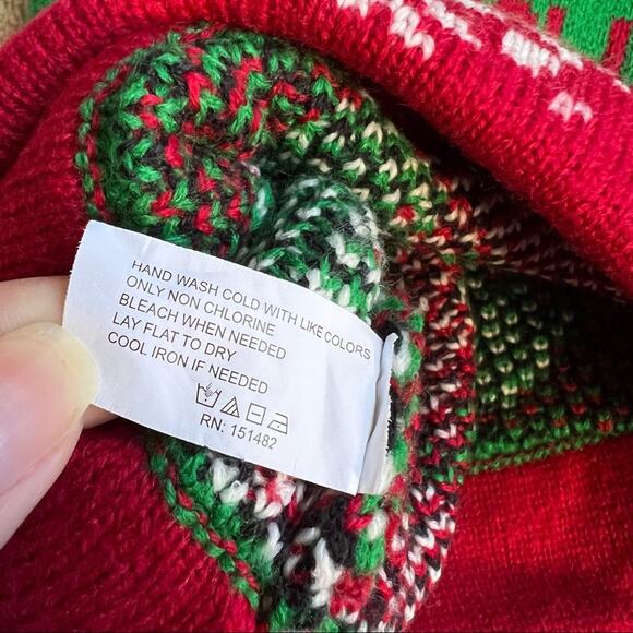 NWT Christmas Pom Beanie “Happy Holla Days” Unisex Winter Hat - Picture 3 of 6